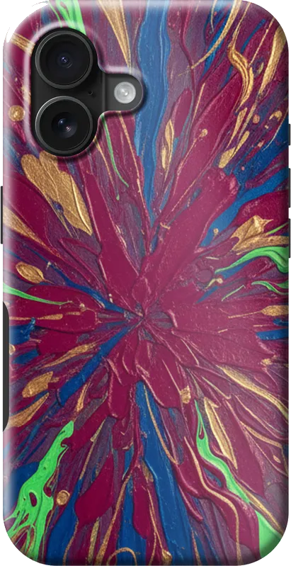 Colour Burst case on the iPhone 16