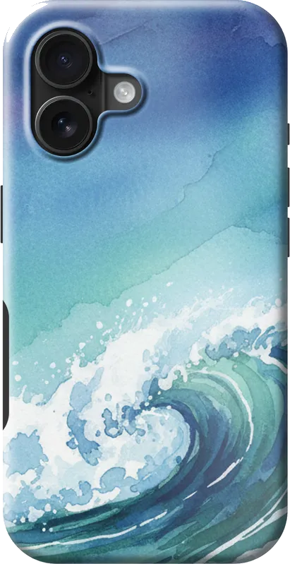 Ocean Blues case on the iPhone 16
