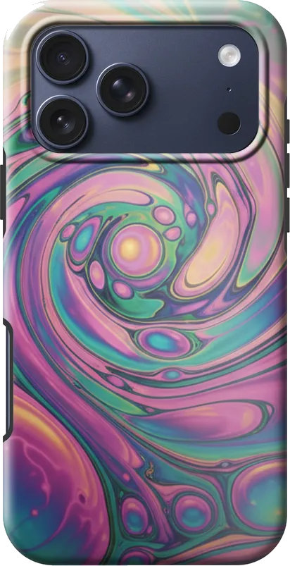 Bubble Iridescence case on the iPhone 17 Pro Max