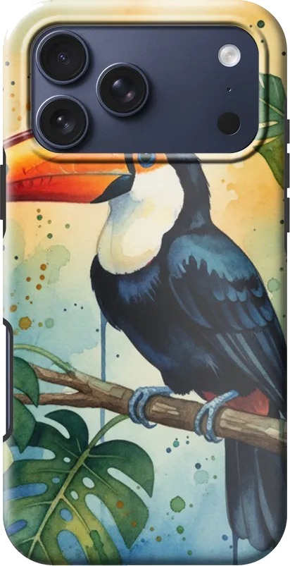 Tropical Toucan case on the iPhone 17 Pro Max