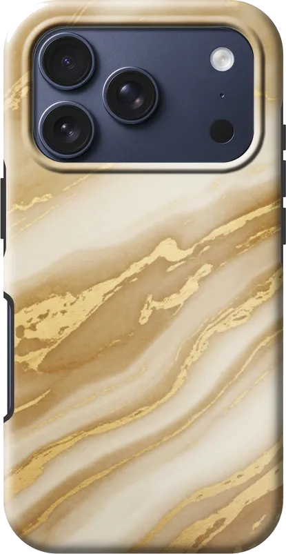 Champagne Marble case on the iPhone 17 Pro