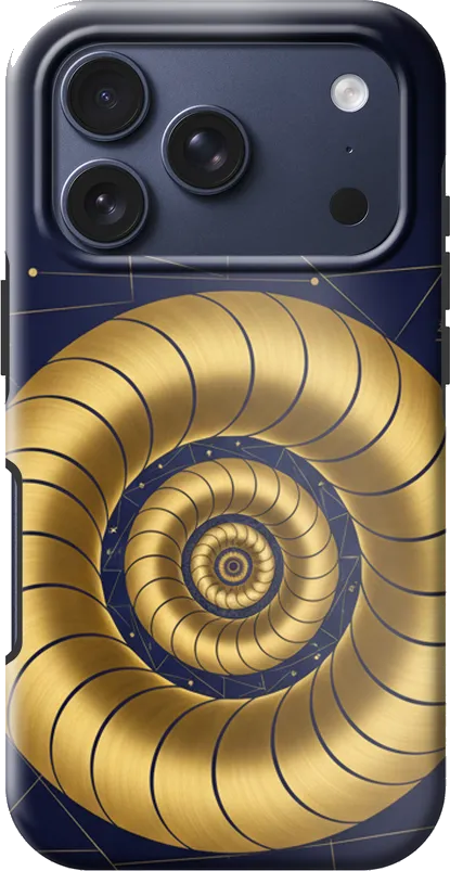 Spiral Fibonacci case on the iPhone 17 Pro
