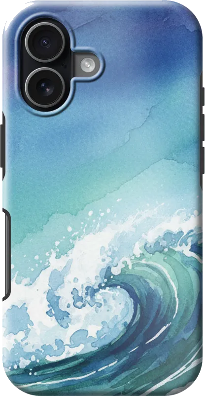 Ocean Blues case on the iPhone 17
