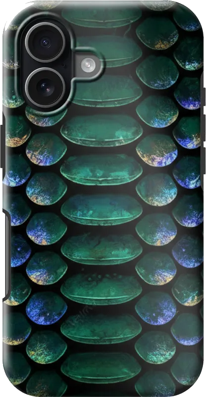 Snakeskin Emerald case on the iPhone 17