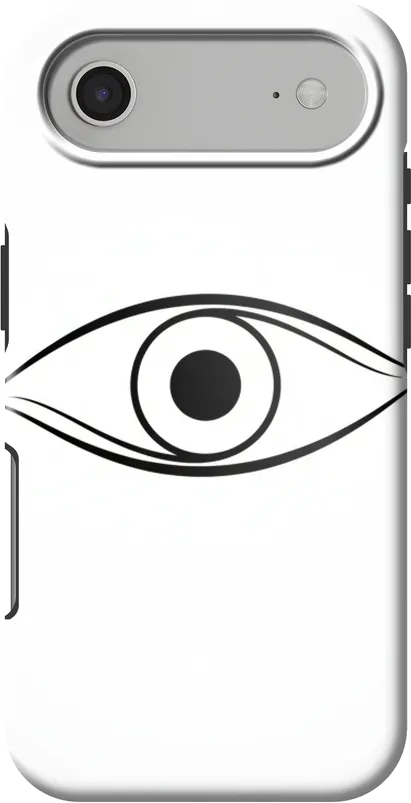 Abstract Eye case on the iPhone Air