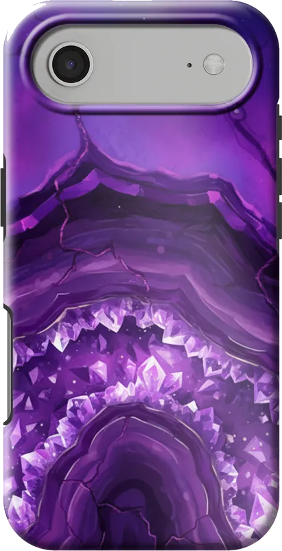 Amethyst Marble case on the iPhone Air