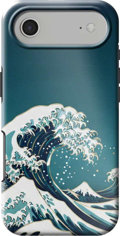 Ocean Waves case on the iPhone Air