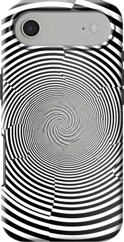 Op Art Illusion case on the iPhone Air