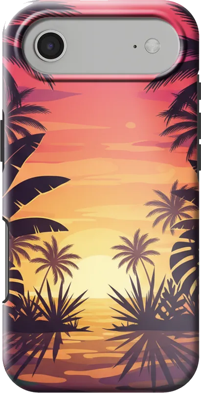 Palm Sunset case on the iPhone Air