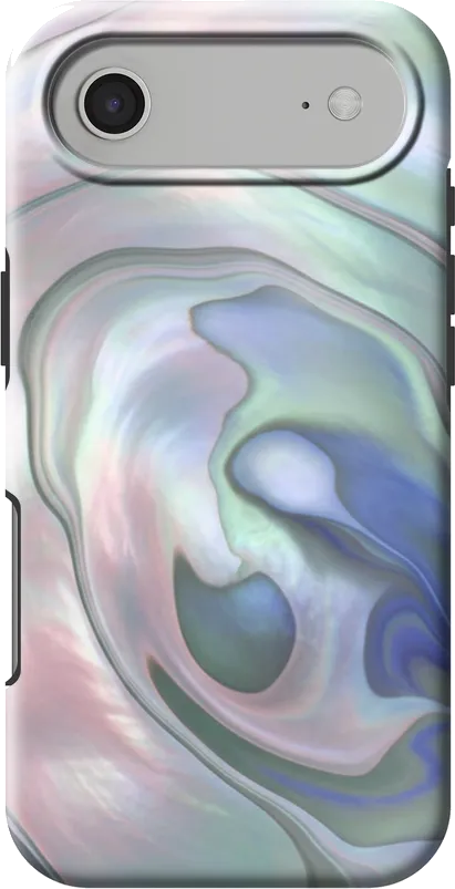 Pearl Shimmer case on the iPhone Air