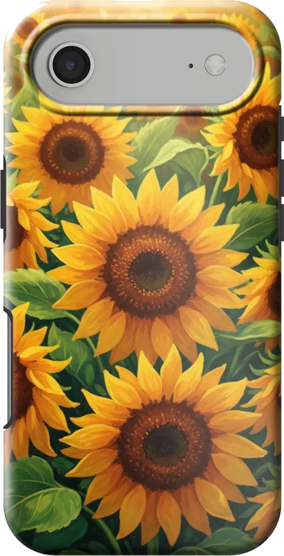 Sunflower Field case on the iPhone Air