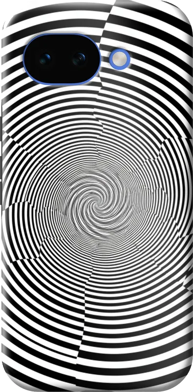 Op Art Illusion case on the Google Pixel 10A