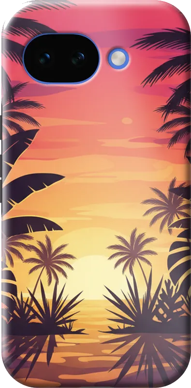 Palm Sunset case on the Google Pixel 10A