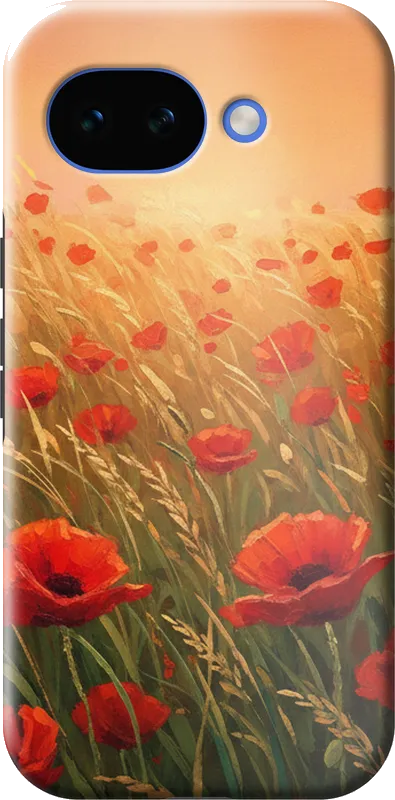 Poppy Field case on the Google Pixel 10A