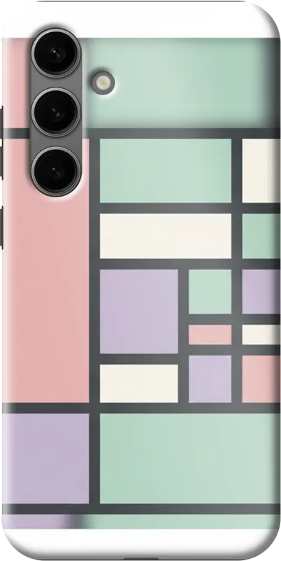 Pastel Blocks case on the Samsung Galaxy S24 Plus