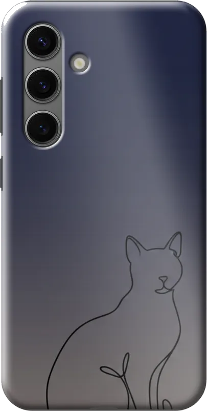 Cat Silhouette case on the Samsung Galaxy S24
