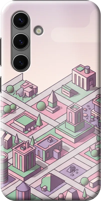 Isometric City case on the Samsung Galaxy S24