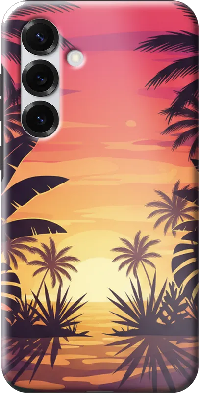 Palm Sunset case on the Samsung Galaxy S25 Plus