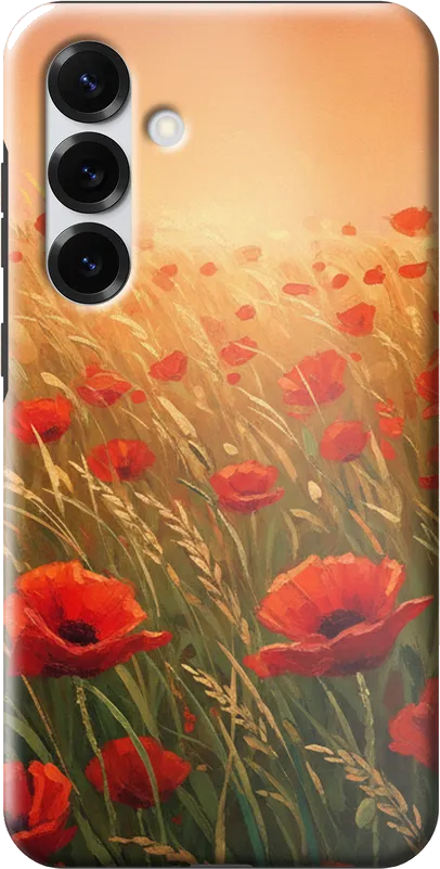 Poppy Field case on the Samsung Galaxy S25 Plus