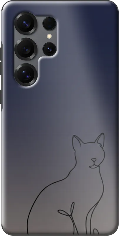 Cat Silhouette case on the Samsung Galaxy S25 Ultra