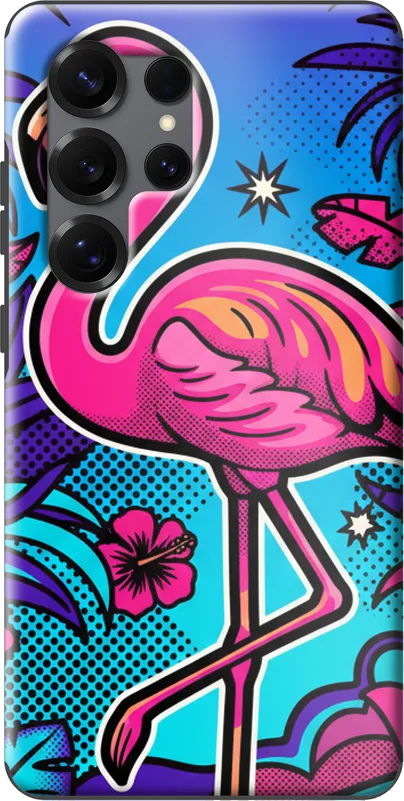 Neon Flamingo case on the Samsung Galaxy S25 Ultra