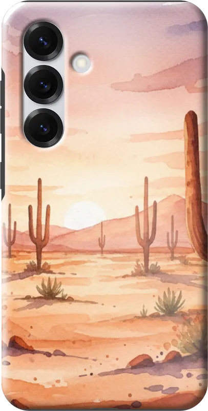 Desert Cactus Wash case on the Samsung Galaxy S25