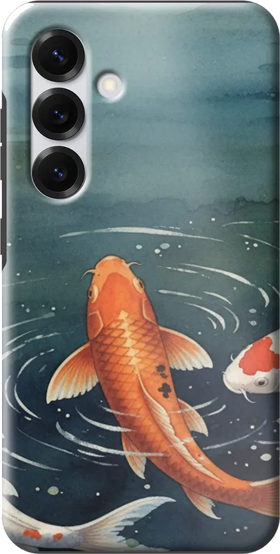 Koi Pond case on the Samsung Galaxy S25