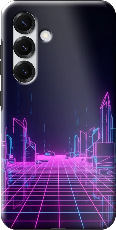 Neon Grid case on the Samsung Galaxy S25