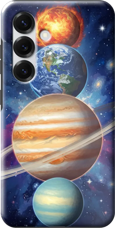 Planet Parade case on the Samsung Galaxy S25