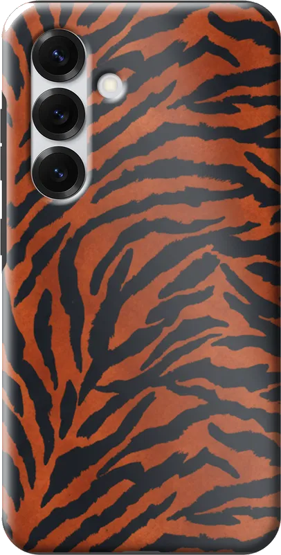 Tiger Flame case on the Samsung Galaxy S25