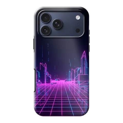 Neon Grid phone case